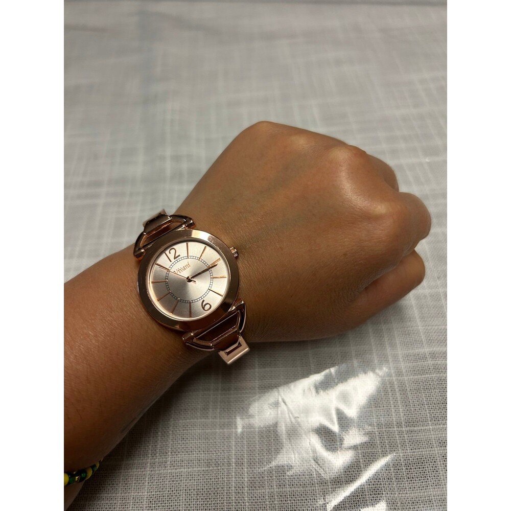 Vivani Women's Rose Gold Tone Cuff Watch